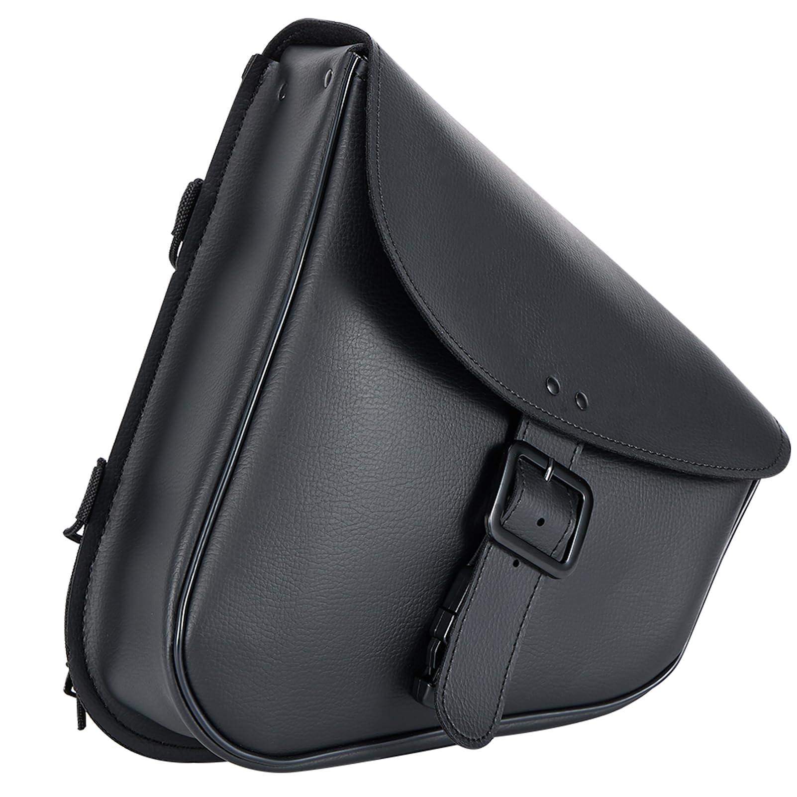 Photo 1 of Motorcycle Swingarm Bag with Black Synthetic Leather, Swing Arm Bag Motorcycle Saddlebag Left Side Tool Bag Fit for Softail/Triangulated Swingarm Models Dyna Low Rider Fat Bob, An Adjustable Strap