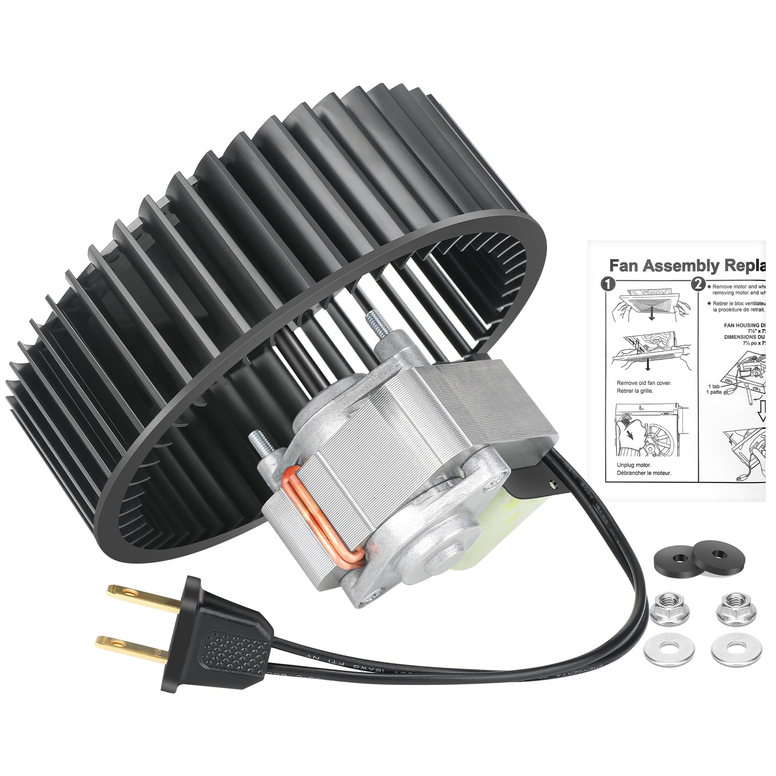 Photo 1 of BKR60 RE70BN High-Performance Bathroom Fan Motor - 60 CFM, 20% More Power, Exceptionally Quiet, 35% Noise Reduction. Fits 690, 690NT, 696N, QK60S, 695-R01/R02/R03, 670-G/H/J, 671-G/H/J, 689-G/H/J/K
