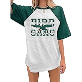 Football Shirts Women Game Day Oversized Shirt Team Fan Tee Sports Gift Tops