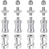 Homeet 16PCS Camera Screws Mount Set 1/4 Inch and 3/8 Inch Threaded Converter Screws Adapter Flash Shoe Mount for DSLR Camera