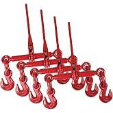 AAIN 1/2"-5/8" Load Binders, 4 Pack Ratchet Load Binders 13,000 LBS WLL | Use with 1/2" or 5/8" Chains, Tie Down Hauling Chain Binders for Flatbed Truck Trailer Transporting, Towing, Logging