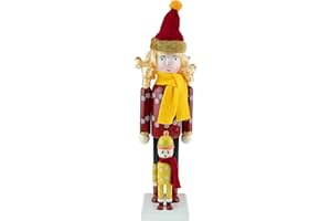 Clever Creations Mother and Child 14 Inch Traditional Wooden Nutcracker, Festive Christmas Décor for Shelves and Tables