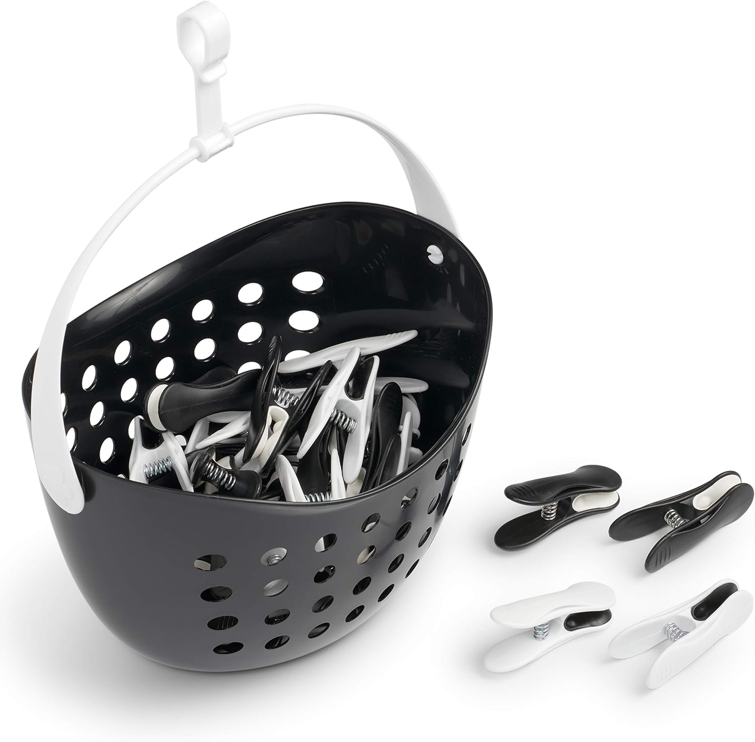 culiclean Peg Basket with Non Slip Laundry/Clothes Pegs/Soft Clip Pegs