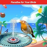 SZMP Solar Fountain Glass Panel 7 Nozzles 3.5W Bird Bath Pump Garden Pond view 7