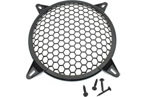 OZXNO 1 Pack 12 Inch Speaker Grills Subwoofer Grill Waffle Grill Guard Protector Covers with Mounting Screws ABS Mesh Round Subwoofer Speaker Cover