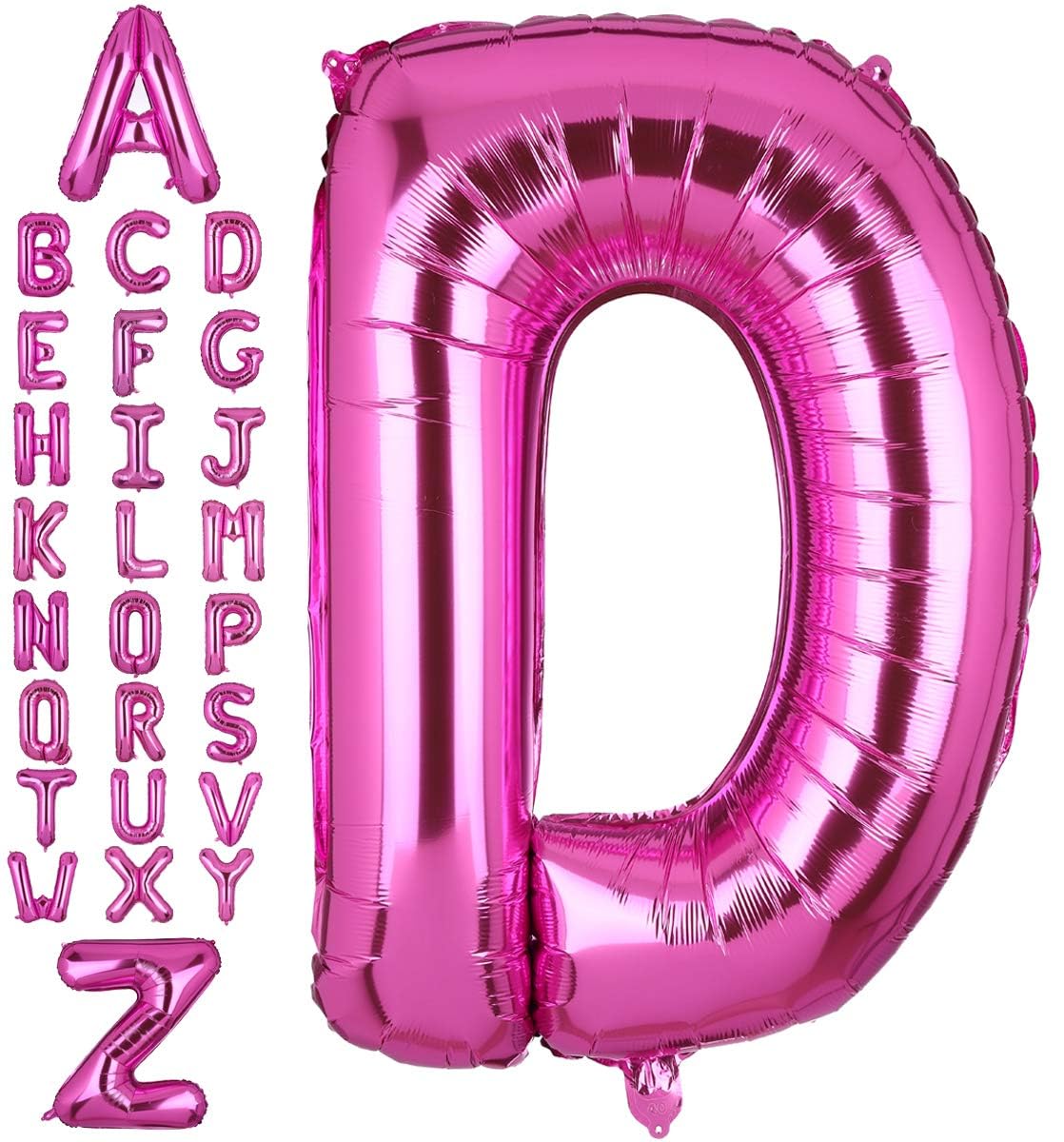 40 Inch Giant Pink Letter D Foil Helium Balloons Big Single Mylar Balloon Birthday Party Decoration Supply Baby Shower (Pink D)