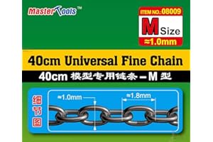 Military Miniatures Universal Fine Chain M Size 1.0mmX1.8mm 40cms x2 by Master Tools Trumpeter