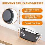 PETTOM 2 Pack Stainless Steel Dog Bowls 860ML Non-Slip Silicone Base view 3