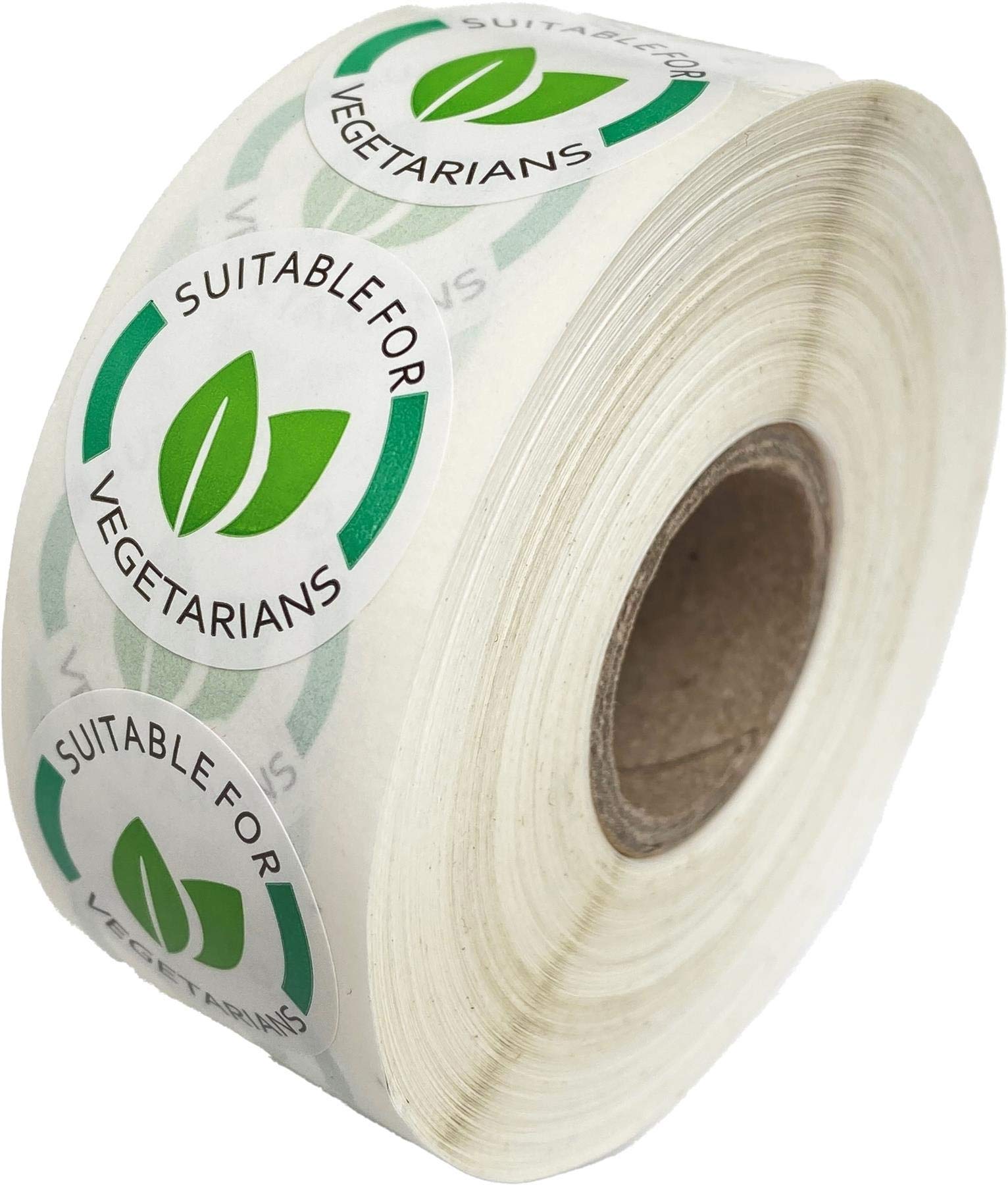 Mr-Label Catering Stickers - Suitable for Vegetarians Labels 25mm - 1000 Labels per Roll (1 Roll)