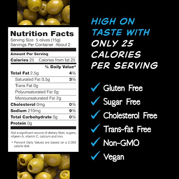 MARIO CAMACHO FOODS PITTED SNACK OLIVES – GREEN OLIVES WITH SEA SALT – 1.05 OUNCE (PACK OF 12)