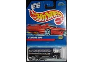 MATTEL Hot Wheels #072 School Bus Black Bars On Windows 5-Hole 1:64 Scale Collectible Die Cast Car Model