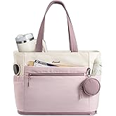 LOVEVOOK Tote Bag for Women, Expandable Laptop Work Bag 15.6 Inch, 33L Large Travel Handbag with 40oz Tumbler Holder, TSA