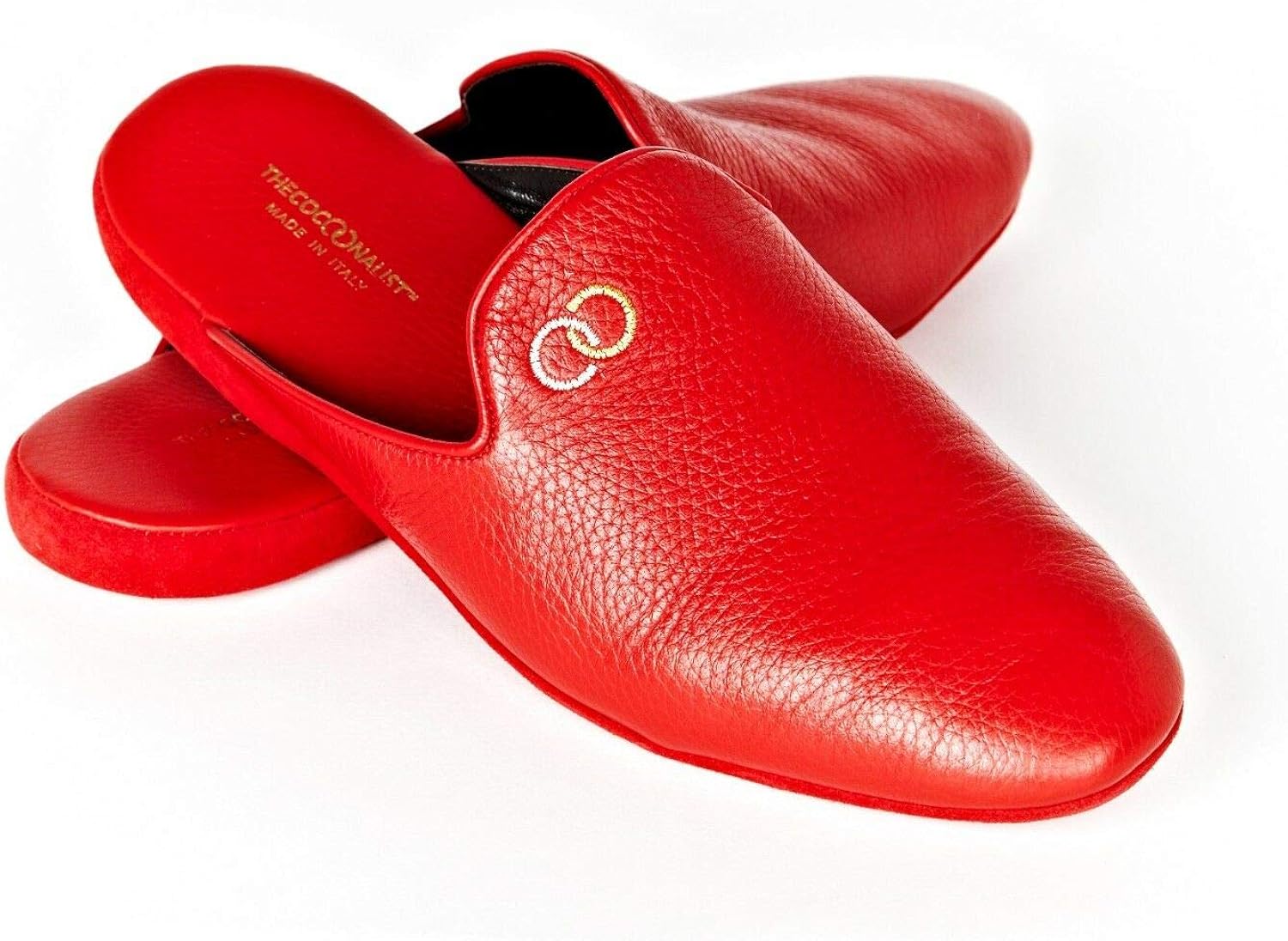 The Cocoonalist Deer Leather Slippers Indoor Suede Soles