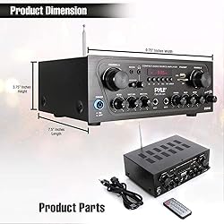 Pyle Home PTA24BT 250-Watt Compact Bluetooth Audio