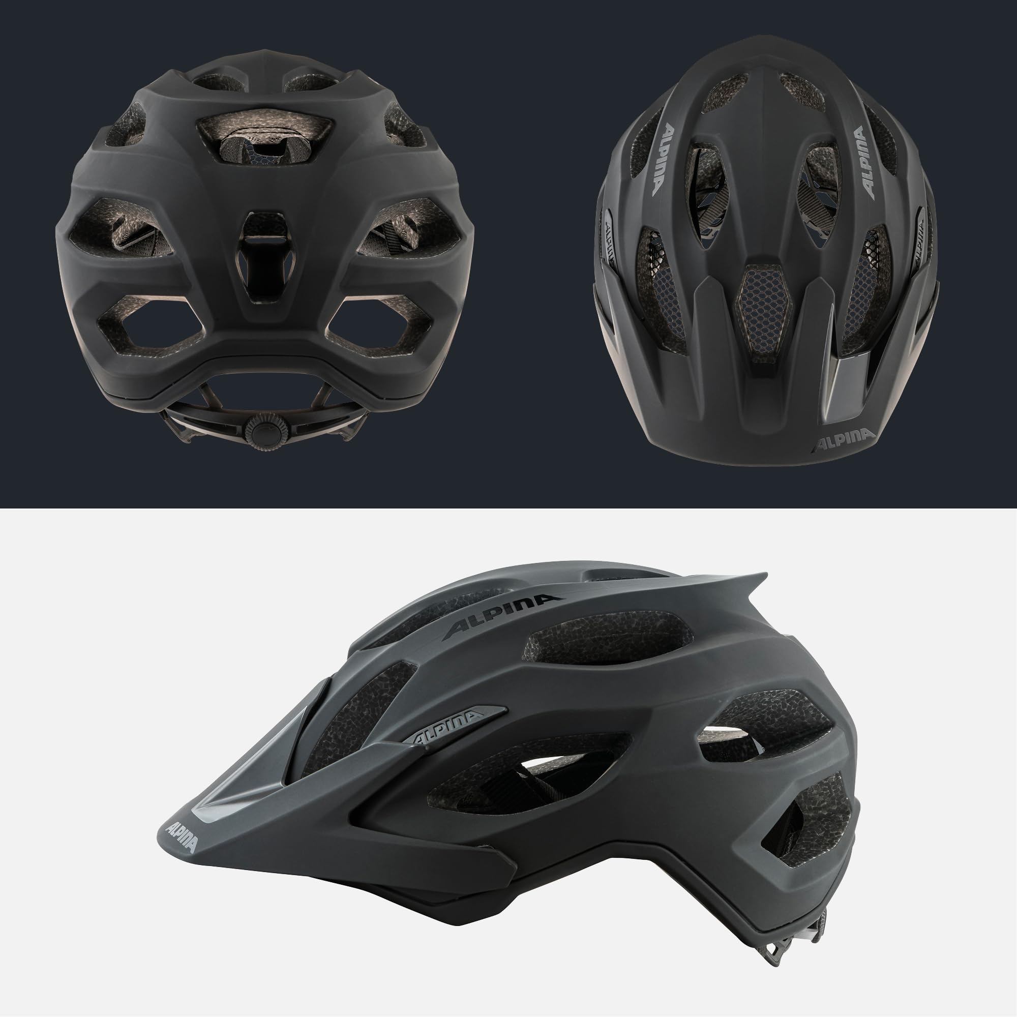 ALPINA Carapax 2.0 MTB-Fahrradhelm, Black matt, 57-62 cm 5