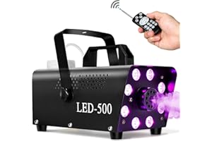 KIMKUSIA Upgraded Fog Machine Portable Smoke Machine with Lights, Fog Machine for Indoor Outdoor Halloween Parties