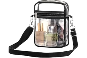 Meiikun Clear Bag Stadium Approved, Clear Purse Crossbody Bag, Adjustable Shoulder Strap Clear Bags for Concerts