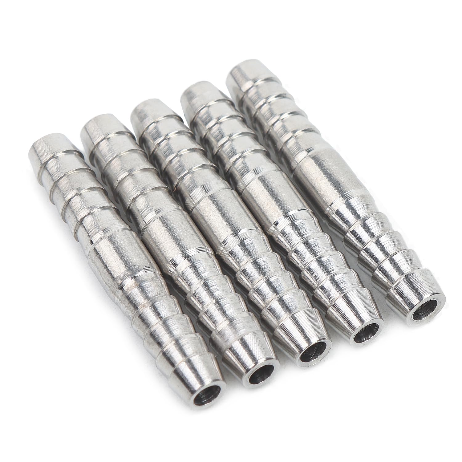 LTWFITTING Bar Production Stainless Steel 316 Barb Splicer Mender 5mm Hose ID Fitting Air Water Fuel Boat (Pack of 5)