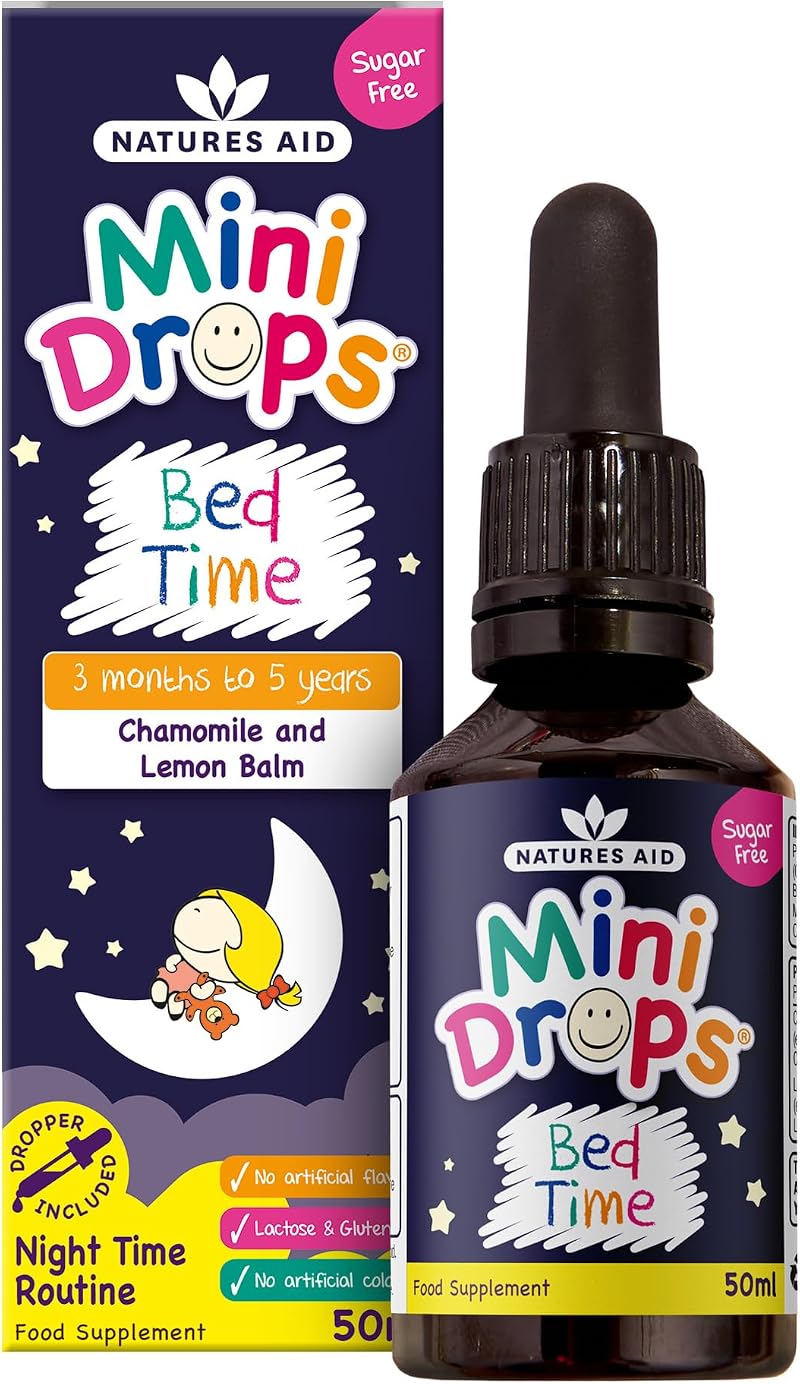 Natures Aid Mini Drops Bed Time 50ml Supports Restful Sleep for Kids