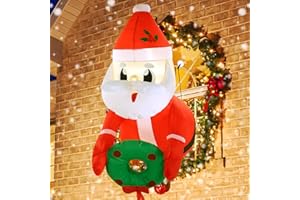 NARUBY 2023 3.5FT Santa Claus Christmas Inflatables Window Decorations Outdoor Indoor Home Xmas Inflatable Outside Santa Claus Blow Ups Yard Christmas Outdoor Decor Holiday Decorations for Windows Clearance