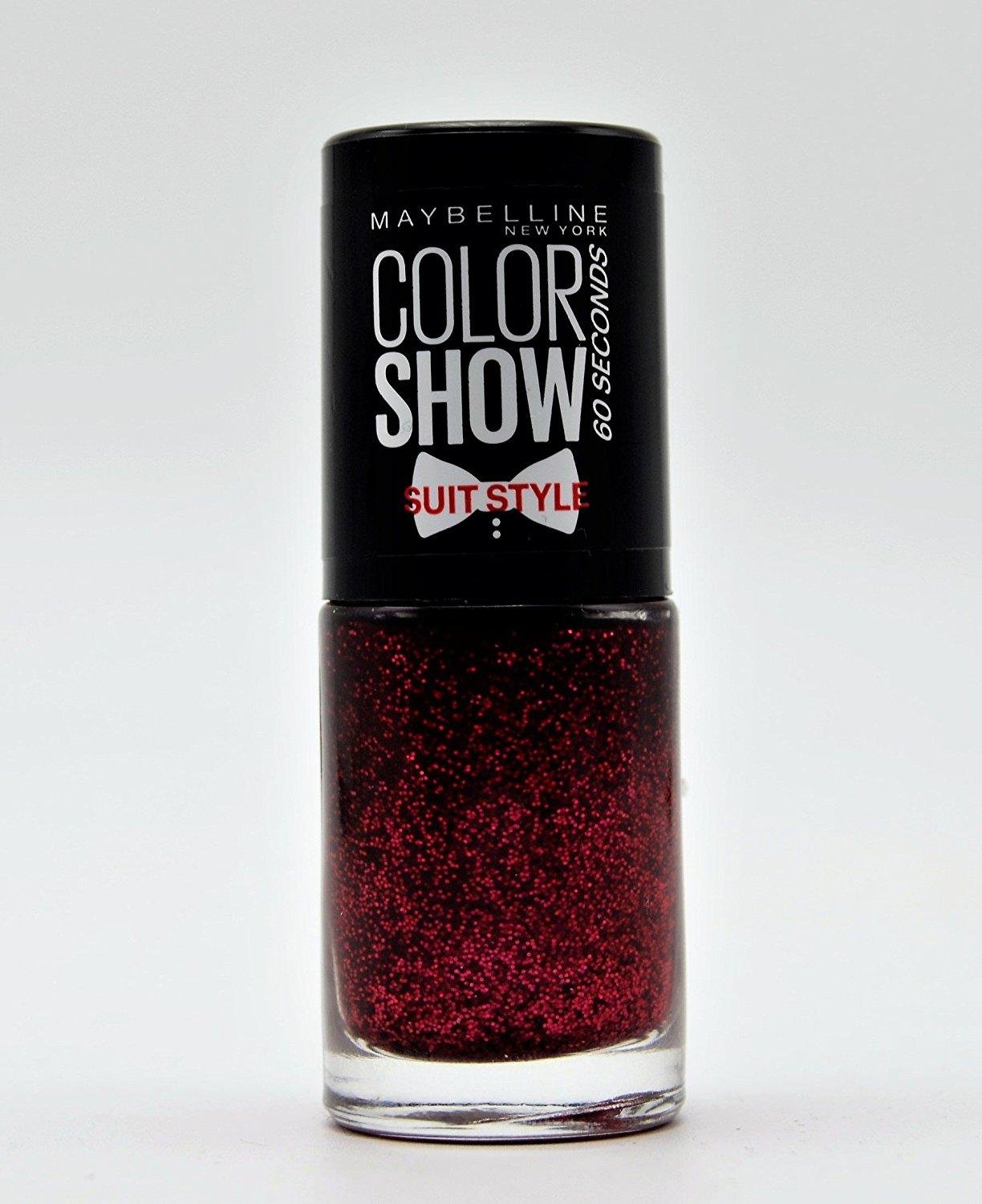 Maybelline New York Color Show Suit Style Nail Lacquer Polish (444 red reaction)