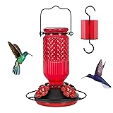 FEED GARDEN Glass Hummingbird Feeder for Outdoors