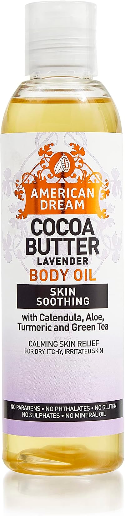 American Dream Cocoa Butter Body Oil Lavender Skin Care 200ml