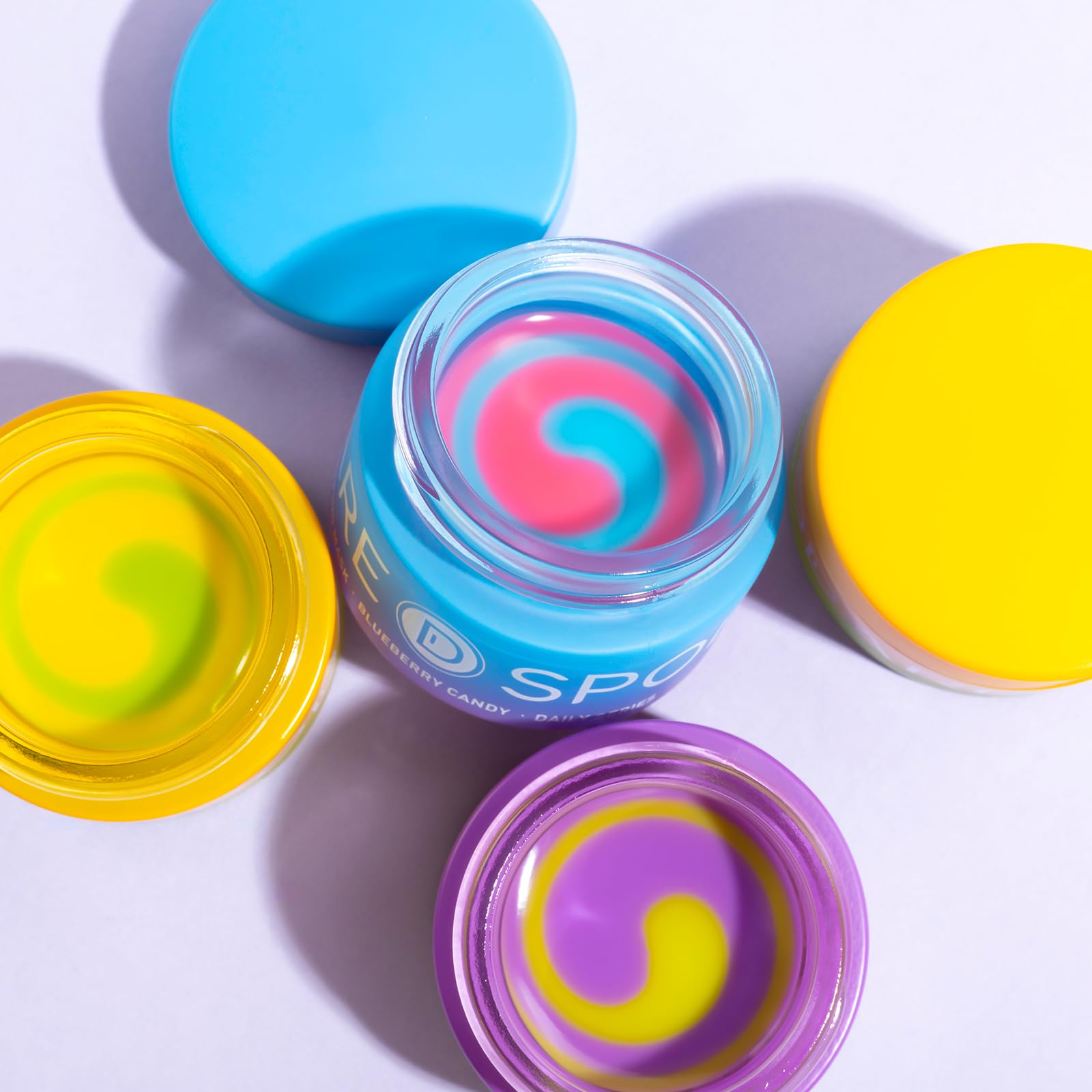 SPODARE Blueberry Lip Mask Overnight, Dual-Color Lip Sleeping Mask for Reduce Fine Lines, Nourish and Hydrating Dry Cracked Skin with Vitamin C and Shea Butter -0.42 Fl Oz