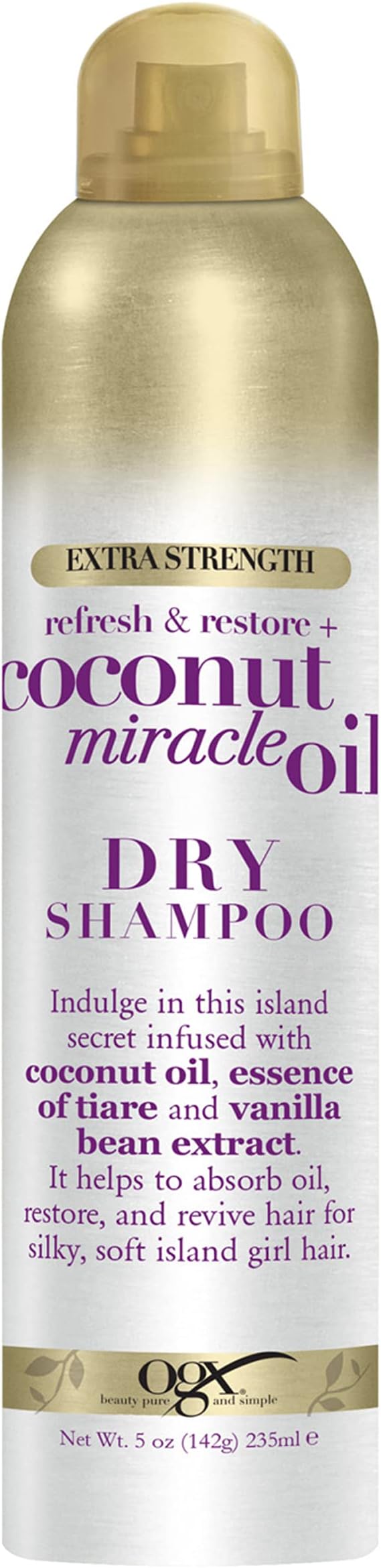 OGX Extra Strength Refresh Restore + Dry Shampoo, Coconut Miracle Oil, 5 Ounce Pricepulse