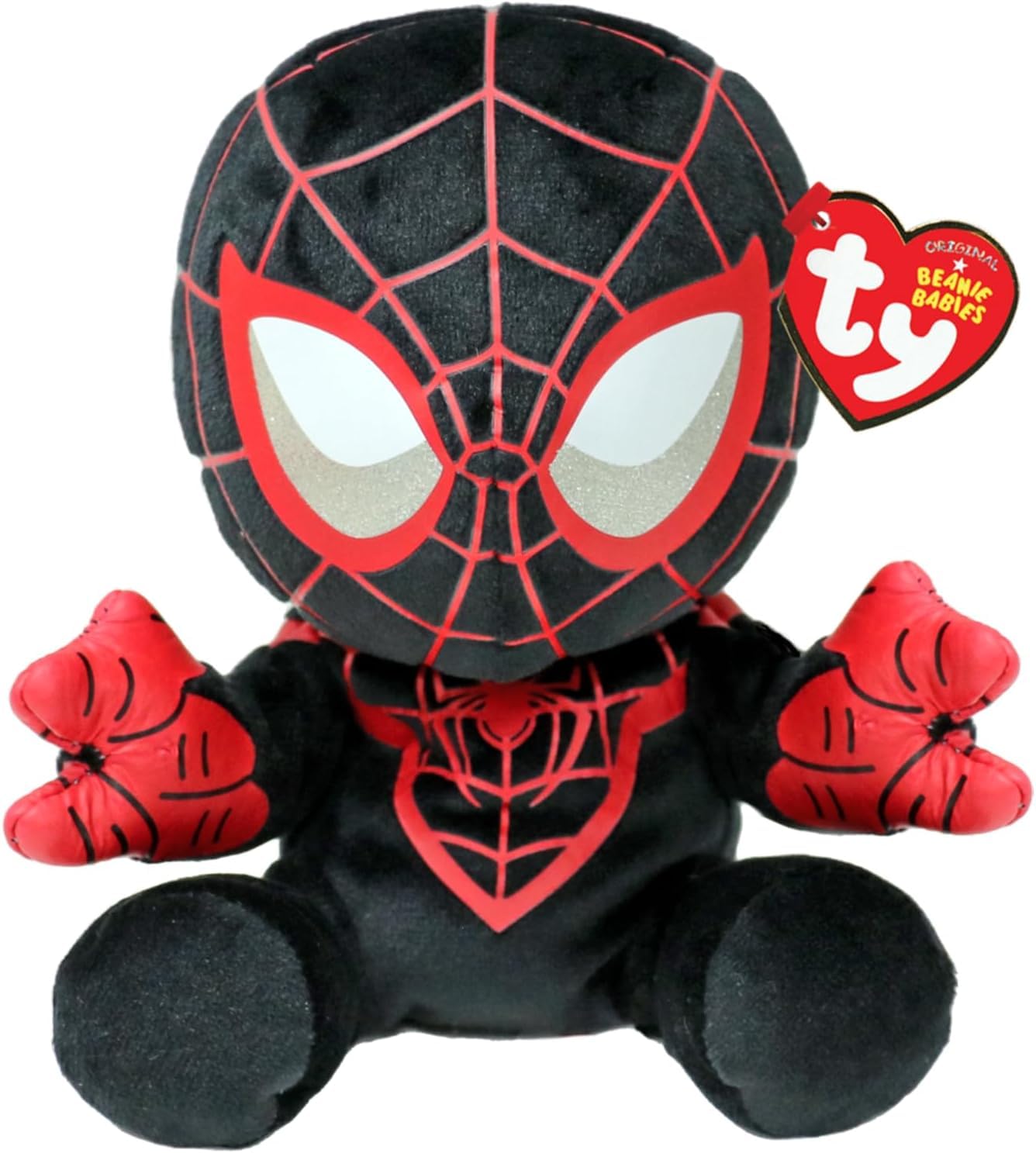 TY Miles Morales Spiderman Marvel Beanie Babies Regular, Licensed Beanie Baby Soft Plush Toy, Collectible Cuddly Stuffed Teddy