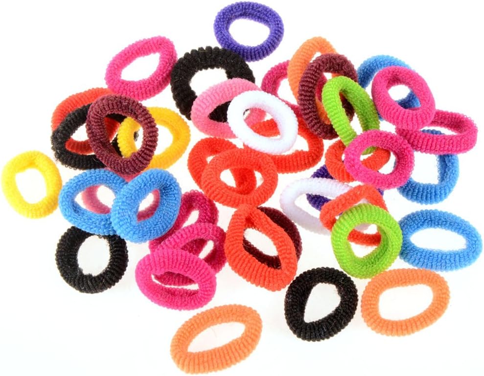 100 PCS Girls Toddler Kids Elastic Hair Bands Bobbles Bows Boutique