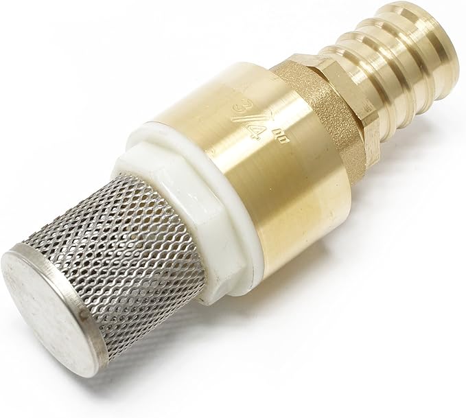 Brass Foot Valve 3/4" (26,16mm) Check Valve Non Return with Stainless
