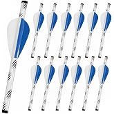 12-Pack 2'' 3'' Shrink Fletchings for Arrows, with Heat Shrink Arrow Wraps | Universal Fit for Arrows &amp; Bolts, 10s Quick Install, No Glue, Stretch Arrow Wraps, DIY Archery