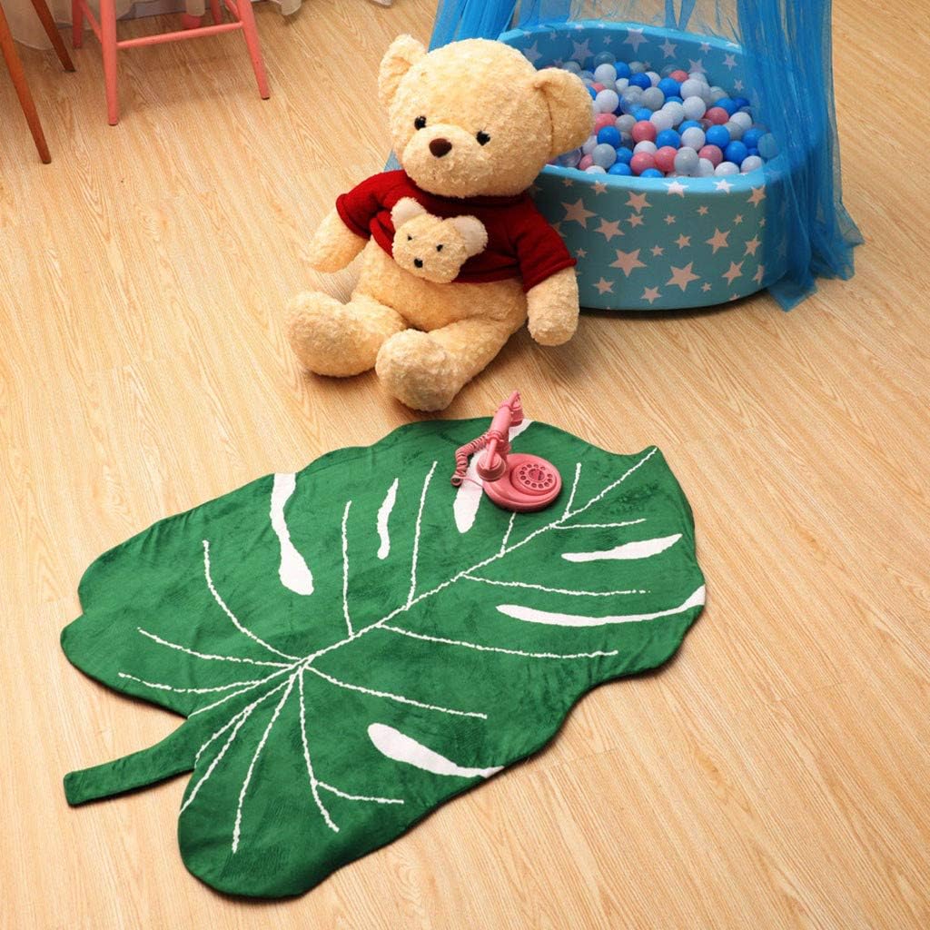Leaf Type Crawling Mat ,Soft Blanket Baby Play Mat Cotton Soft Baby Sleeping Mats Floor Carpet Baby Gym Activity Room Decor Crawling Blanket Pad
