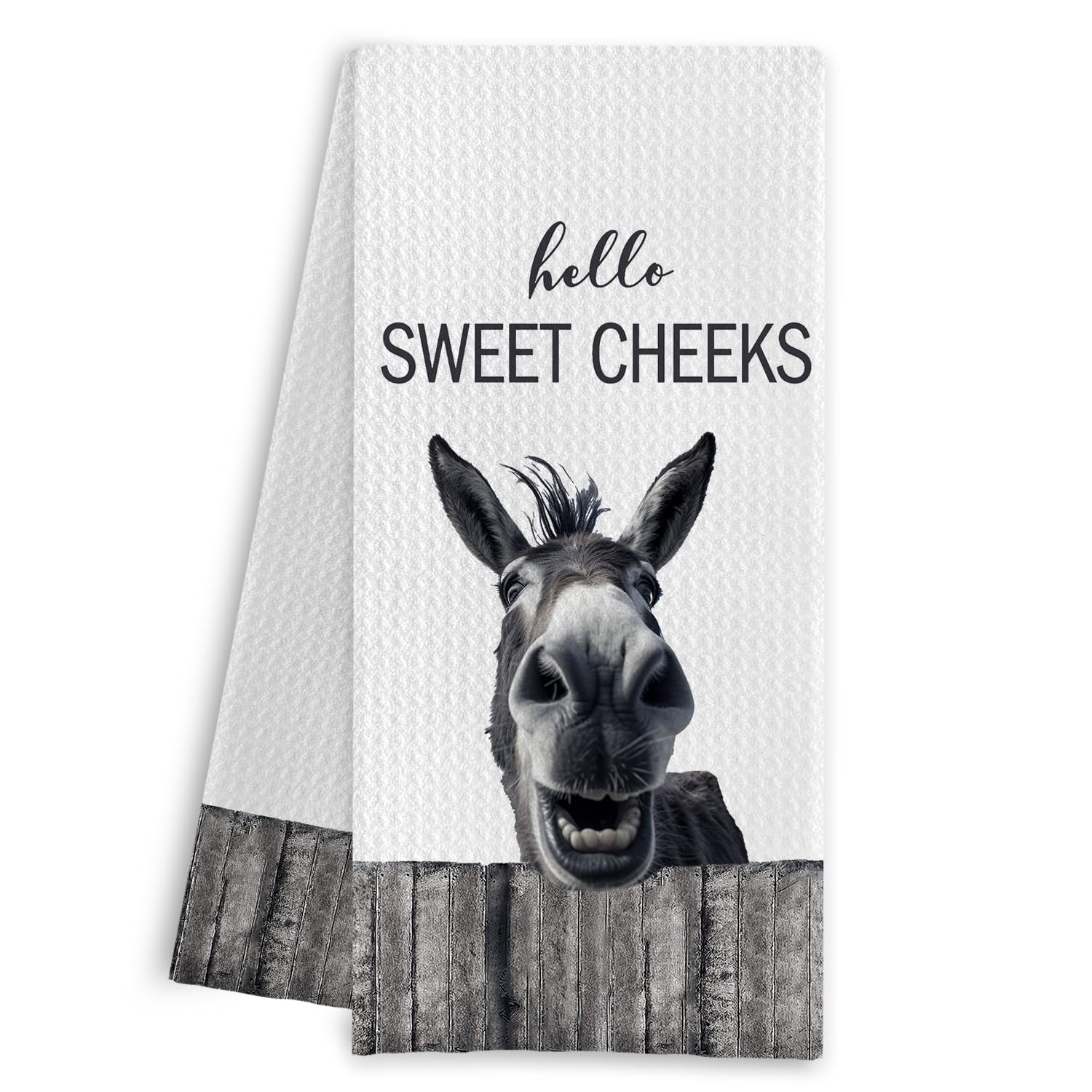Half A Donkey Geschirrtuch Italien-Design – 47x65 Cm, 100% Baumwolle, Bunt Bedruckt, Maschinenwaschbar