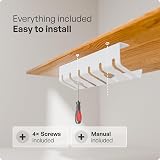 PAMO Cable Management Under Desk with 10 Ties – White/Black/Silver view 9