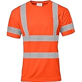 Ironwear 1201 Hi-Vis T-Shirt ANSI Class 3 Reflective Safety Short Long Sleeve High Visibility Crew Neck Shirt