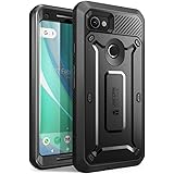 Google Pixel 2 XL Case, SUPCASE Full-Body Rugged Holster Case with Built-in Screen Protector for Google Pixel 2 XL 2017 Release, Unicorn Beetle PRO Series - Retail Package (Black)