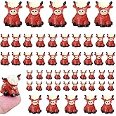 Shoyisenka 50 Pcs Mini Highland Cow Figurines, Cute Miniature Highland Cow Statues, Resin Highland Cow Sculpture, Resin Cow S