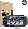 (Pack of 2) Screen Protector For PS Vita 2000, Akwox Premium HD Clear 9H Tempered Glass Screen Protective Film For Sony PlayStation Vita PSV 2000-Max Clarity And Touch Accuracy Film