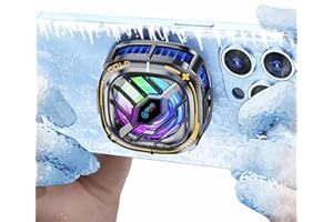 YANISM Magnetic Cell Phone Cooler, RGB Phone Cooling Fan Portable Lightweight Mobile Phone Cooling Fan, Phone Radiator with Temperature Display for Mobile Gaming,Tiktok Live Streaming