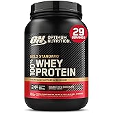 Optimum Nutrition Gold Standard Whey Protein, Double Rich Chocolate, 2 LB | 24g of 100% Whey Protein Powder Per Serving, with BCAAs, Gluten Free, Banned Substance Tested, Easy Mixing, Muscle Support