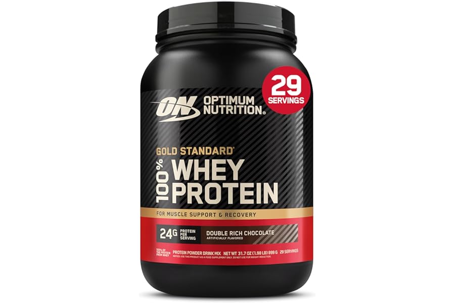 Optimum Nutrition Gold Standard 100% Whey Protein Powder, Double Rich Chocolate 1.98 Pound (Packaging May Vary)