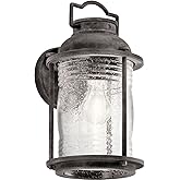 Kichler 49570WZC, Ashland Bay Outdoor Wall Sconce Lighting, 75 Total Watts, Weathered Zinc,Medium