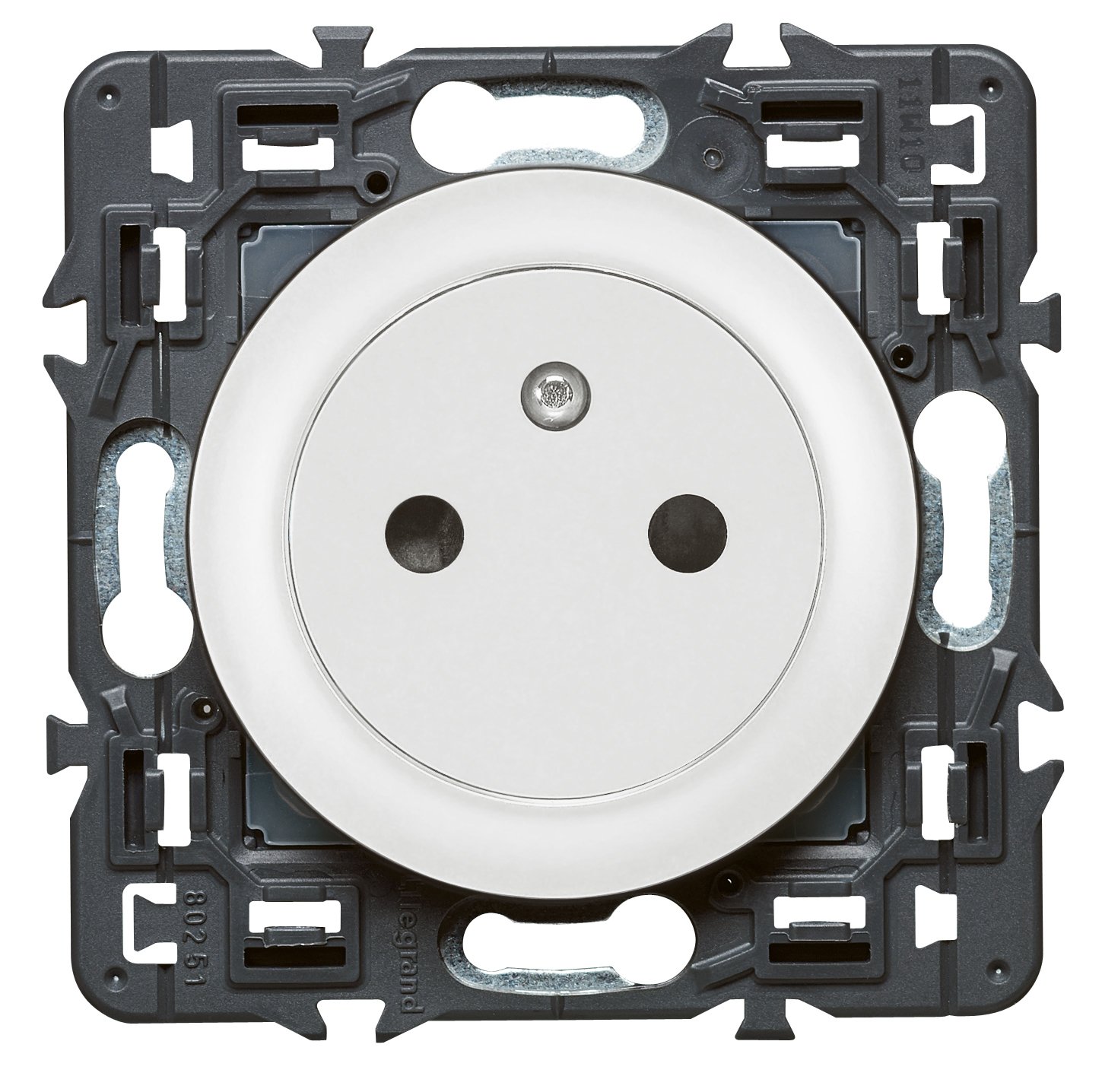 LEGRAND Céliane Abdeckplatte 1-fach - Weiß Emailliert Für Steckdosen & Schalter