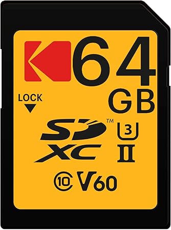 Amazon Com Kodak 64gb Uhs Ii U3 V60 Ultra Pro Sdxc Memory Card Computers Accessories