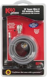 K40 K4018FME 18ft Super Mini 8 CB Antenna Cable Removable FME Connector view 2