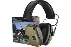 GUCHO Electronic Shooting Earmuff for Impact Sport, Sound Amplification Ear Protection Muff, Noise Reduction Hunting Earmuff, NRR 22dB, Ideal for Shooters and Hunting