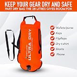 Ultra Dry Adventurer Swim Buoy Tow Float 28L Orange with Waterproof Phone Case view 2