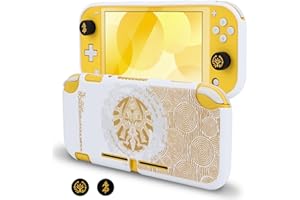 DLseego Protective Case for Switch Lite Version, Soft Shell Cute Cover Case for Games Accessories with 2PCS Thumb Grips Caps - White Kingdom